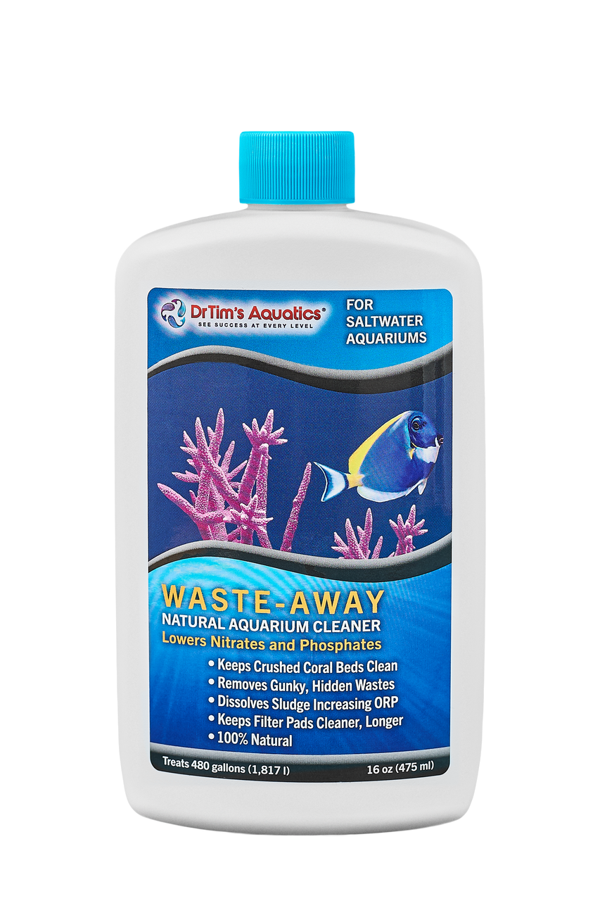Dr. Tim's Aquatics Waste-Away Natural Aquarium Cleaner for Saltwater Aquarium 16 fl. oz