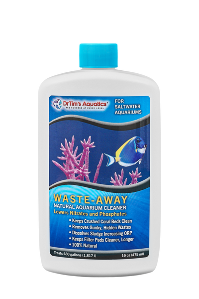 Dr. Tim's Aquatics Waste-Away Natural Aquarium Cleaner for Saltwater Aquarium 16 fl. oz