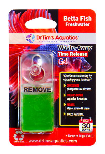 Dr. Tim’s Aquatics Waste - Away Time Release Gel For Betta 10 Gallon Single - Aquarium