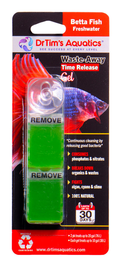 Dr. Tim’s Aquatics Waste - Away Time Release Gel For Betta 20 gal 2 pk - Aquarium