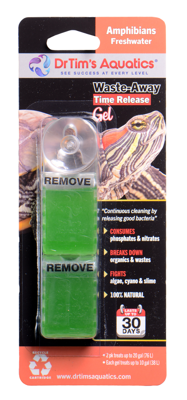 Dr. Tim's Aquatics Waste-Away Time Release Gel for Turtles/Amphibians 20 Gallon 2 Pack