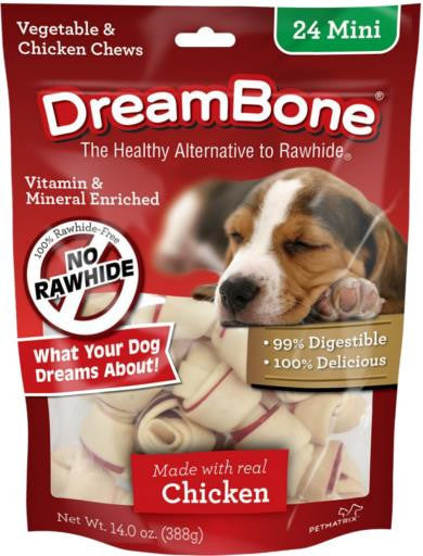 Dreambone Chicken Dog Chew Mini 24pck {L+1} 923084 892383002524