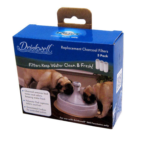 Drinkwell 360 Fountain Charcoal Filters White 3 Pack - Dog