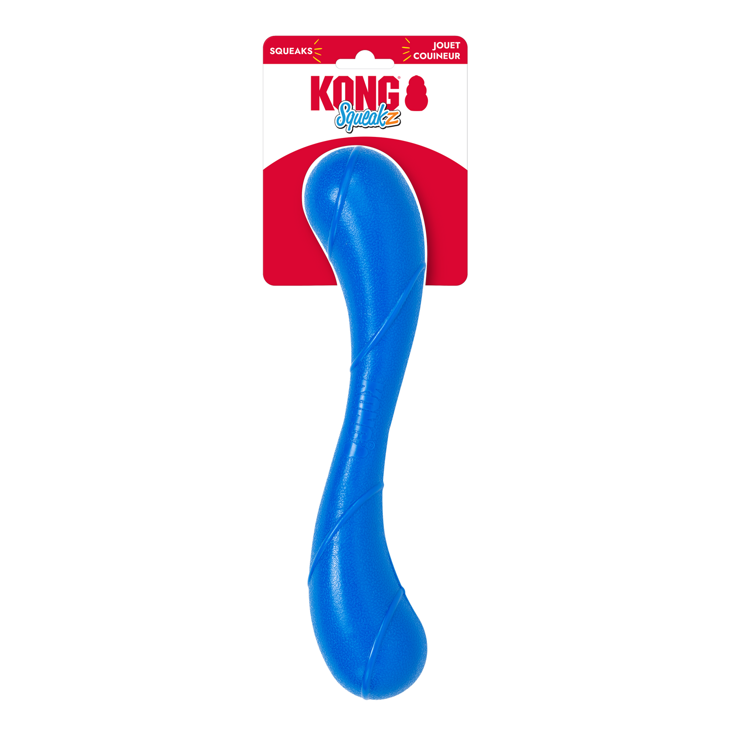 KONG Squeakz Stick Dog Toy Blue Medium 035585014869