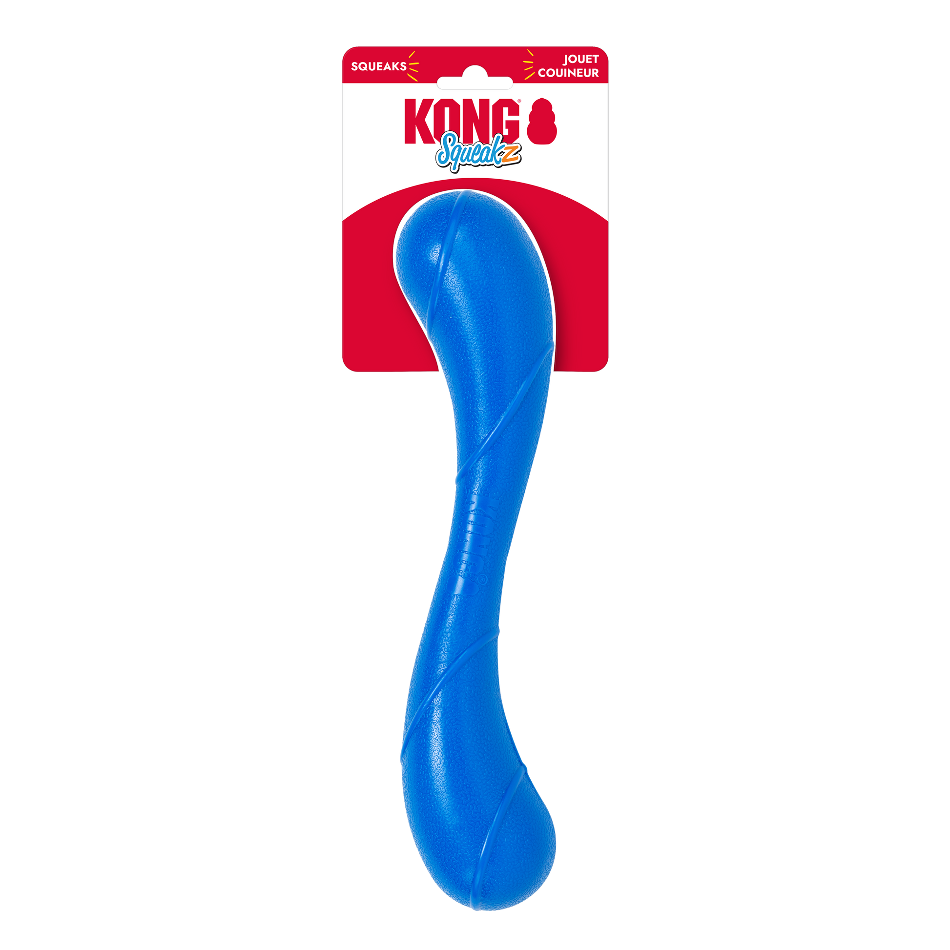 KONG Squeakz Stick Dog Toy Blue Medium 035585014869