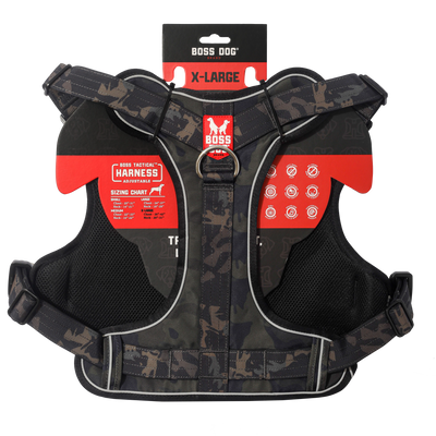 Boss Dog Tactical Dog Harness Black Camo X-Large 860012005451