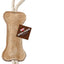 Dura-Fused Dog Toy Leather Bone Brown, White 18 in