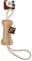 Dura - Fused Dog Toy Leather Bone Brown White 18