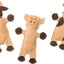 Dura - Fused Leather Barnyard Dog Toy Assorted Brown Tan 11