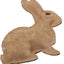 Dura-Fused Leather & Jute Dog Toy Rabbit Brown SM