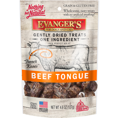 Evanger's Nothing But Natural Gently Dried Beef Tongue Dog & Cat Treats Beef Tongue 4.6 oz 077627602061