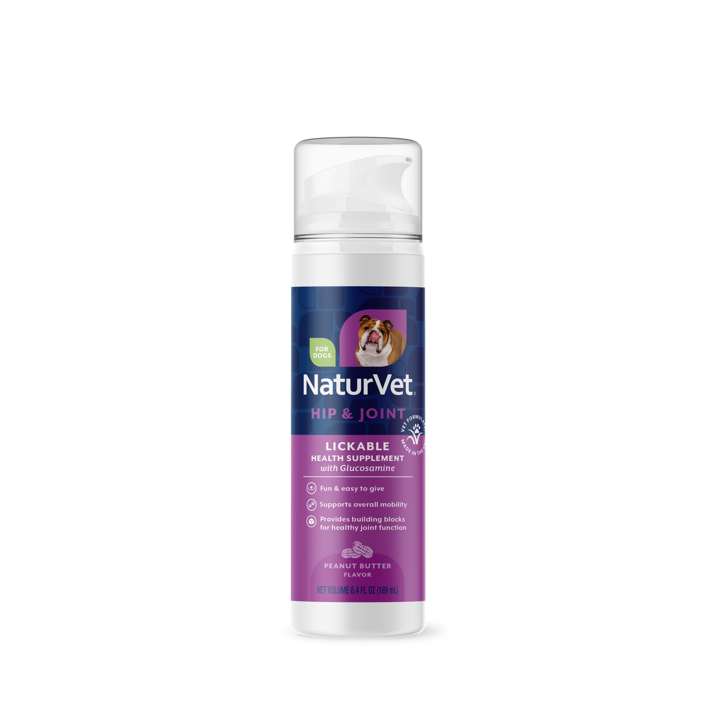 NaturVet Hip and Joint Lickable Health Supplement for Dogs 6 oz 797801300711