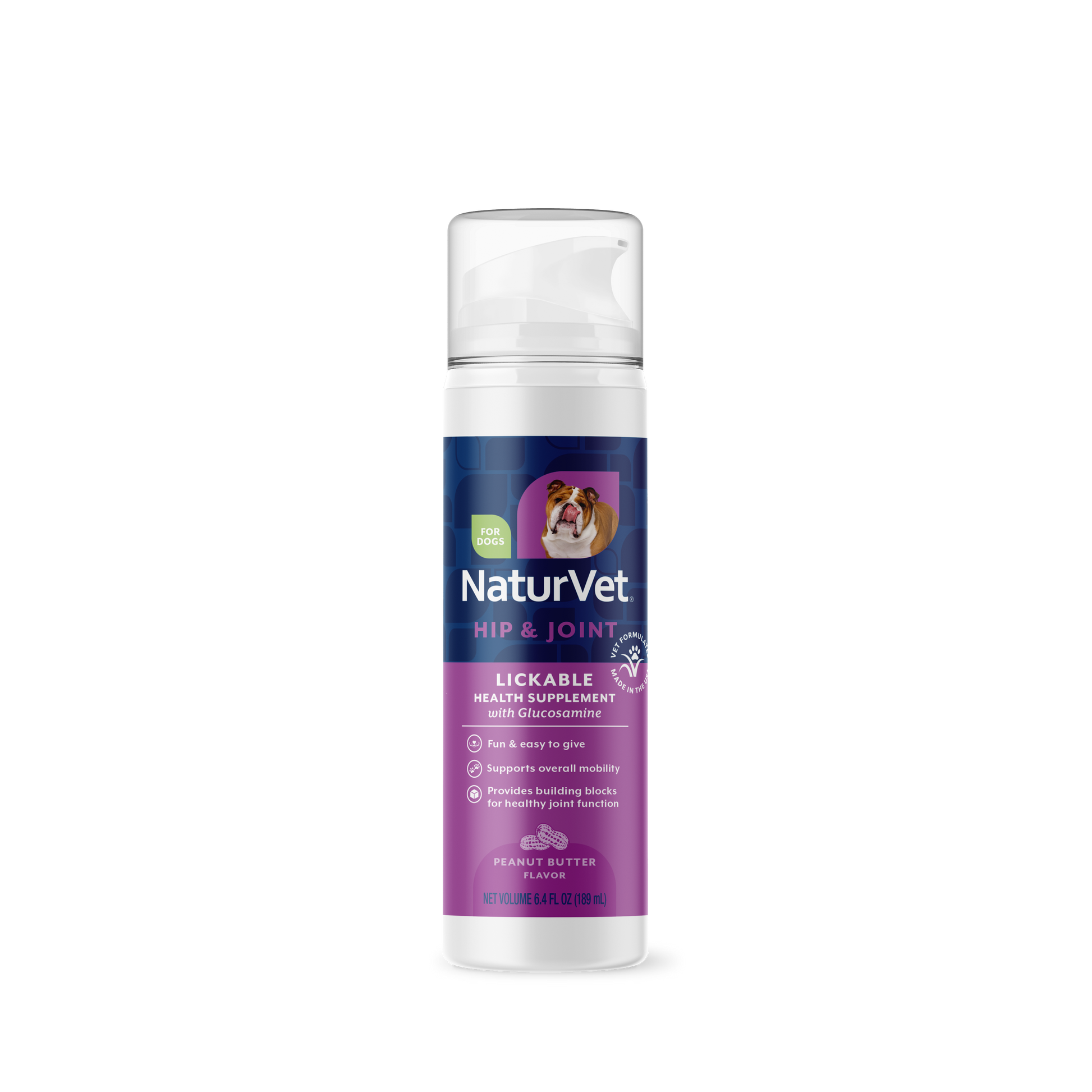 NaturVet Hip and Joint Lickable Health Supplement for Dogs 6 oz 797801300711