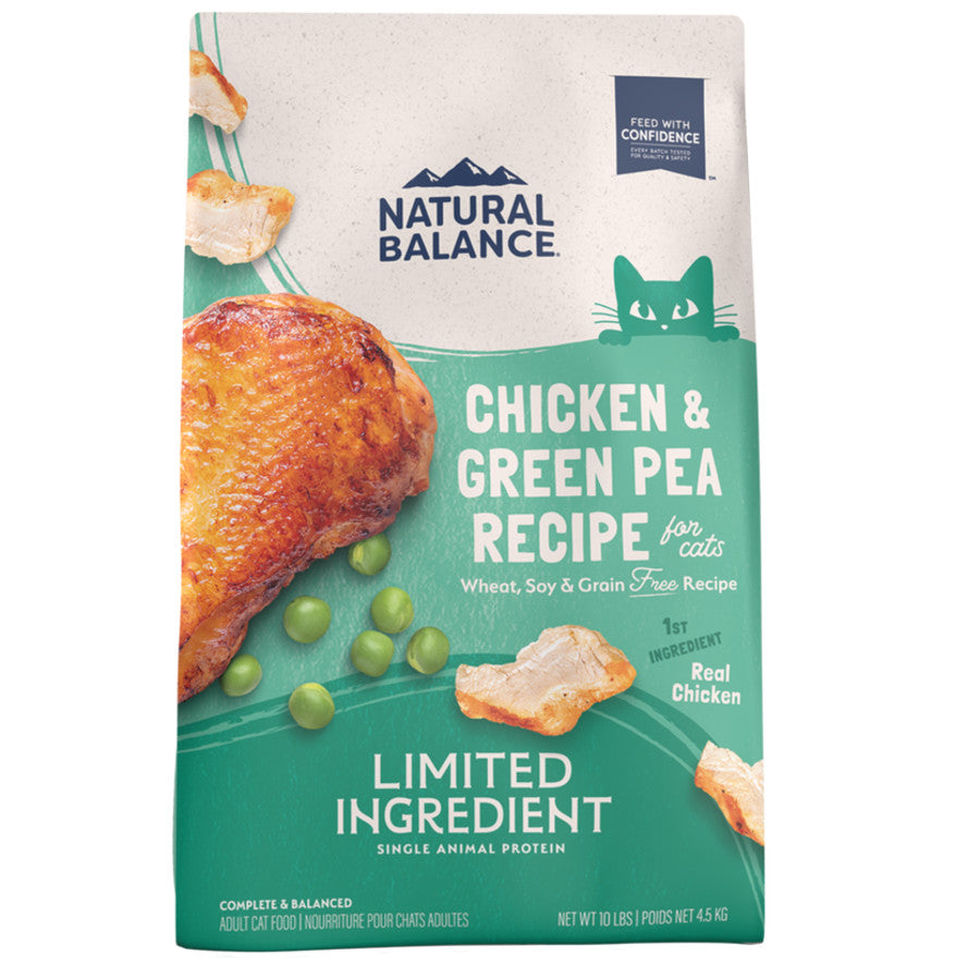 Natural Balance Pet Foods Limited Ingredient Grain Free Dry Cat Food Green Pea & Chicken 10lb