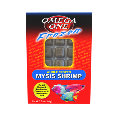 Omega One Whole Frozen Mysis Shrimp Cube Pack Fish Food 3.5 oz SD-5 098220061215