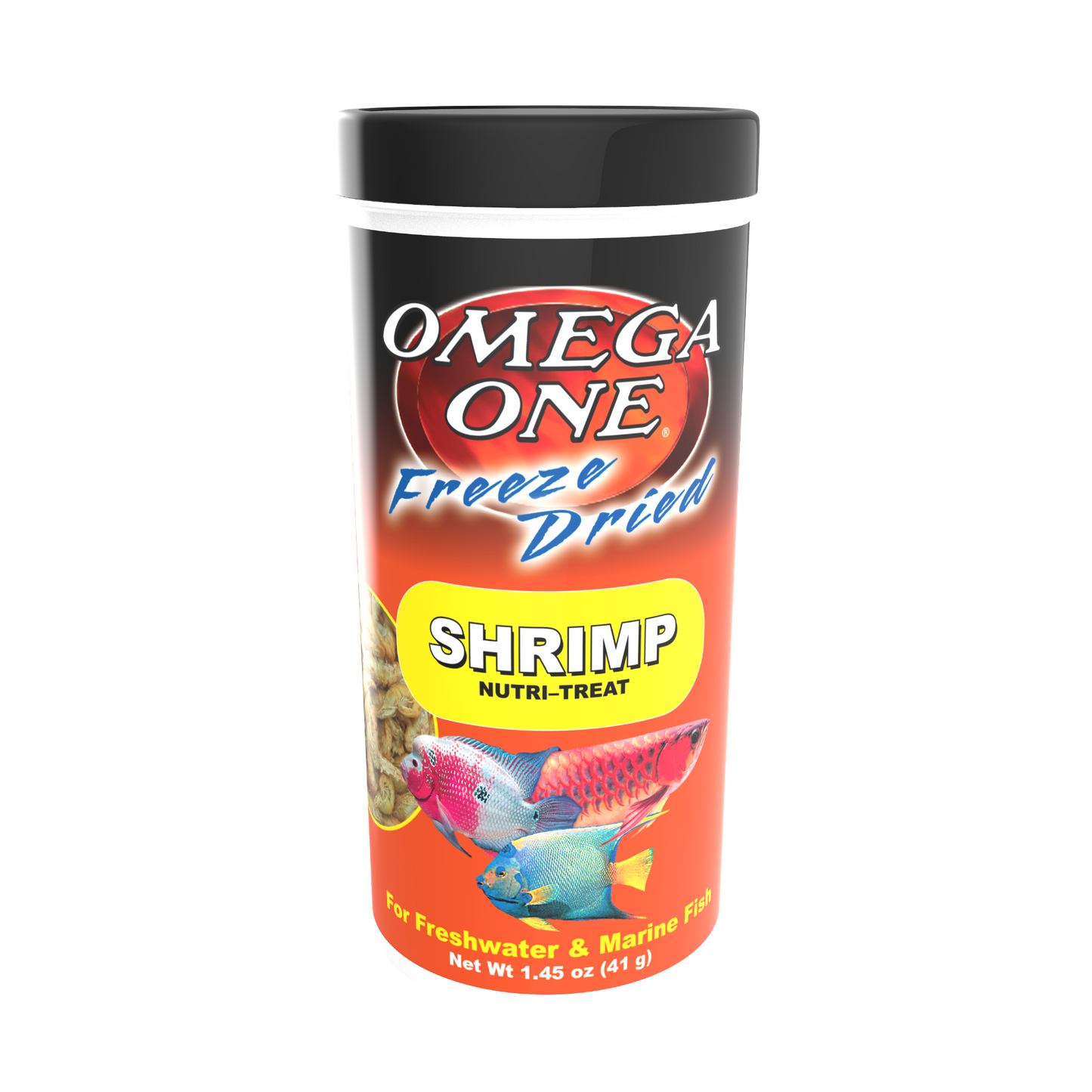 Omega One Freeze Dried Shrimp Fish Food 1.45 oz 698220004115