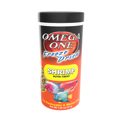 Omega One Freeze Dried Shrimp Fish Food 1.45 oz 698220004115