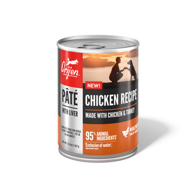 Orijen Pâté w/Liver Canned Dog Food Chicken & Turkey 12ea/12.8 oz 064992723781