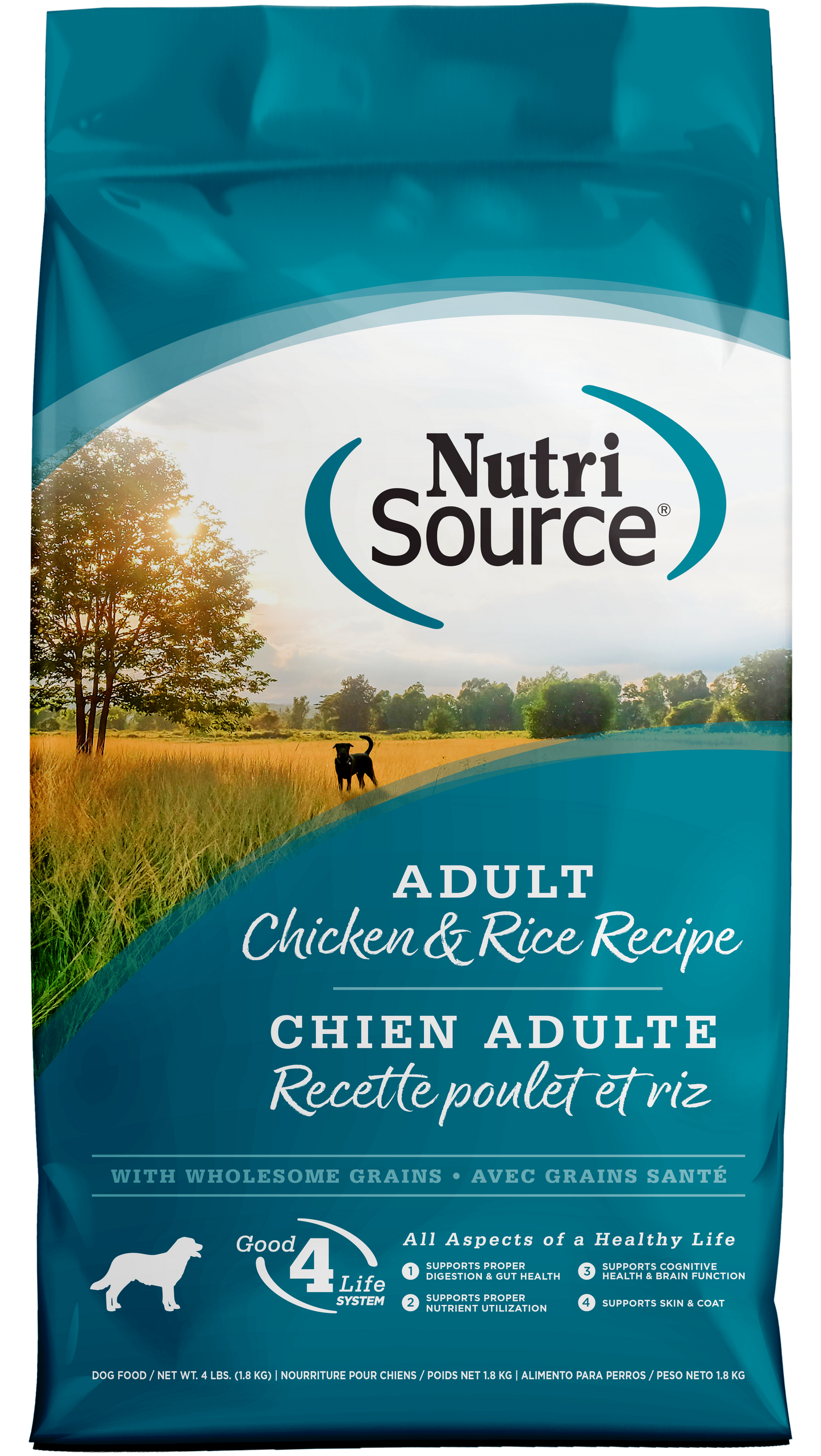 NutriSource Dry Dog Food Chicken & Rice 4 lb 073893260127