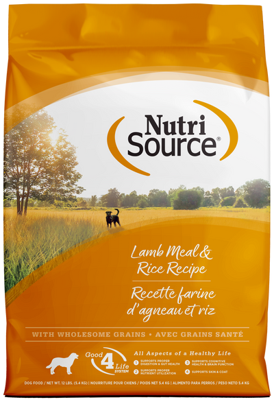 NutriSource Dry Dog Food Lamb Meal & Rice 12 lb 073893266068