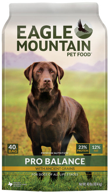 Eagle Mountain Pro Balance with Ancient Grains Dry Dog Food Beef Meal 40lb