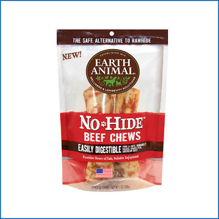 Earth Animal Dog No Hide Beef 7in 2pk {L-x} 853965006002