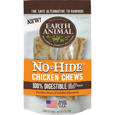 Earth Animal Dog No Hide Chicken 4in 2pk {L-x} 857253003704