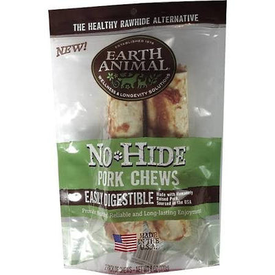 Earth Animal Dog No Hide Pork 7 Inches 2 Pack {L-x} 853965006651