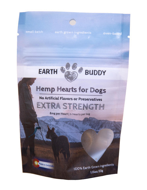 Earth Buddy Hemp Hearts for Dogs Extra Strength 8 mg 5.5 oz - Dog