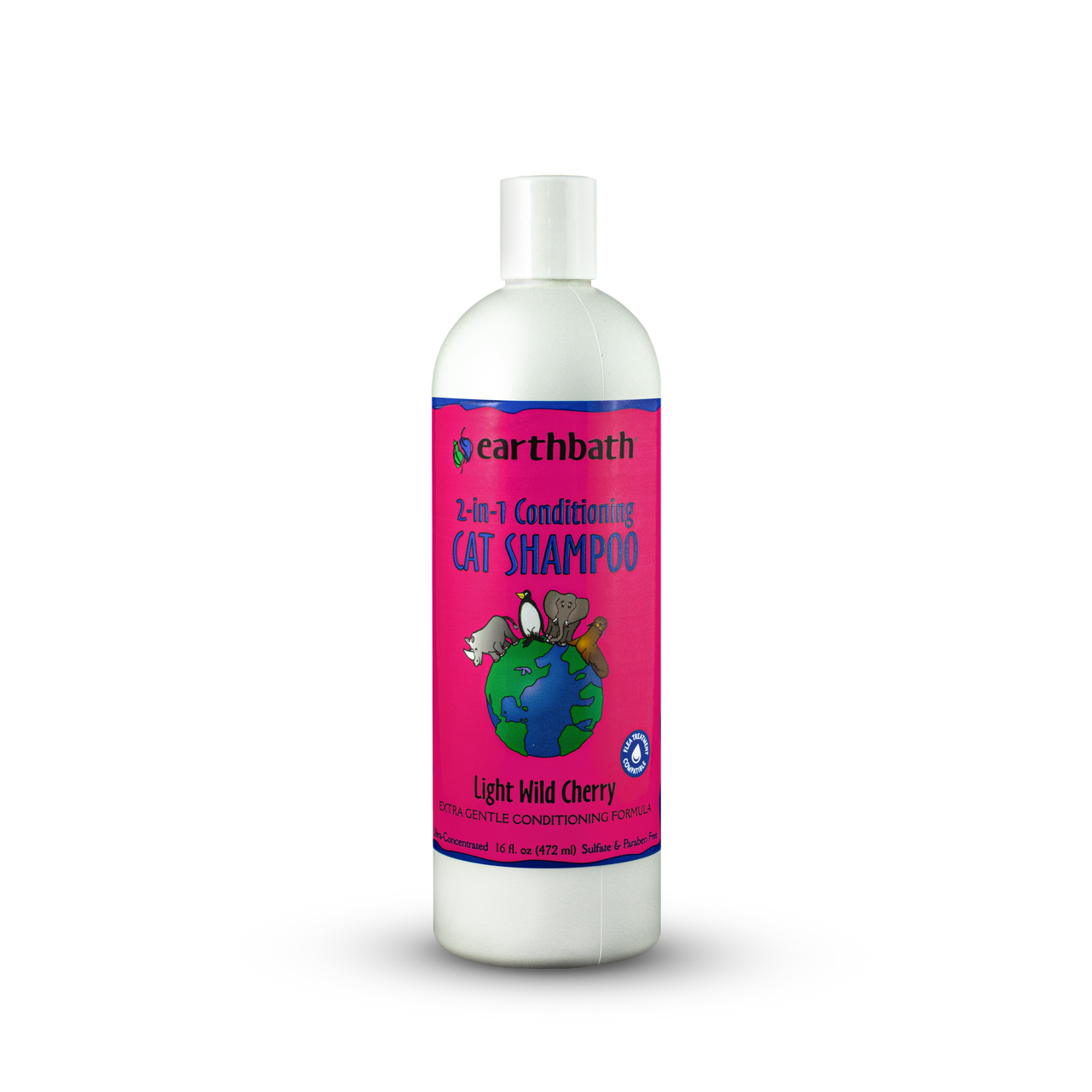 Earthbath 2-in-1 Conditioning Shampoo for Cats, Light Wild Cherry 16oz