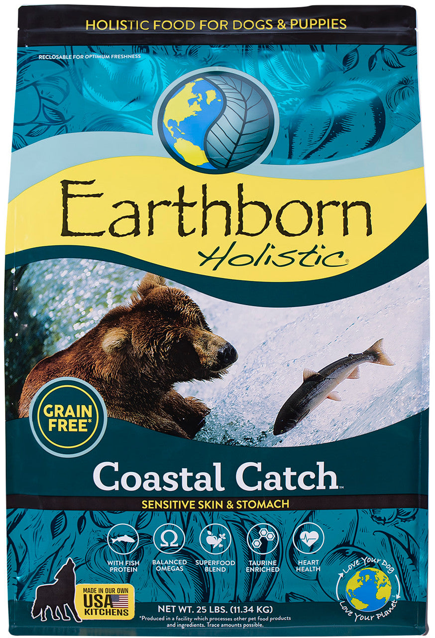 Earthborn Holistic Coastal Catch Grain-Free Dry Dog Food 25 lb 034846714968
