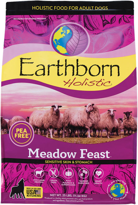 Earthborn Holistic Grain Free Meadow Feast Dog Food 25 lb