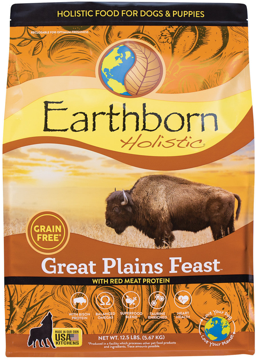 Earthborn Holistic Great Plains Feast Grain-Free Dry Dog Food 12.5 lb 034846714654