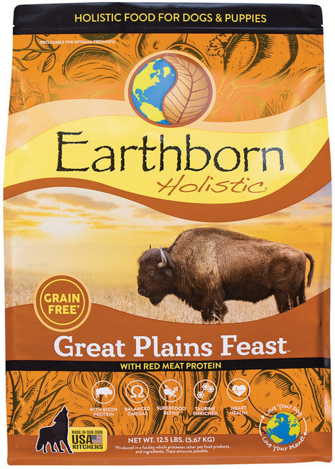 Earthborn Holistic Great Plains Feast Grain - Free Dry Dog Food 12.5 lb