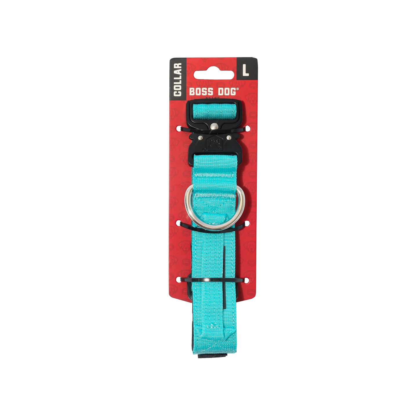 Boss Dog Tactical Adjustable Dog Collar Teal Large, 17-22 in 850065051352