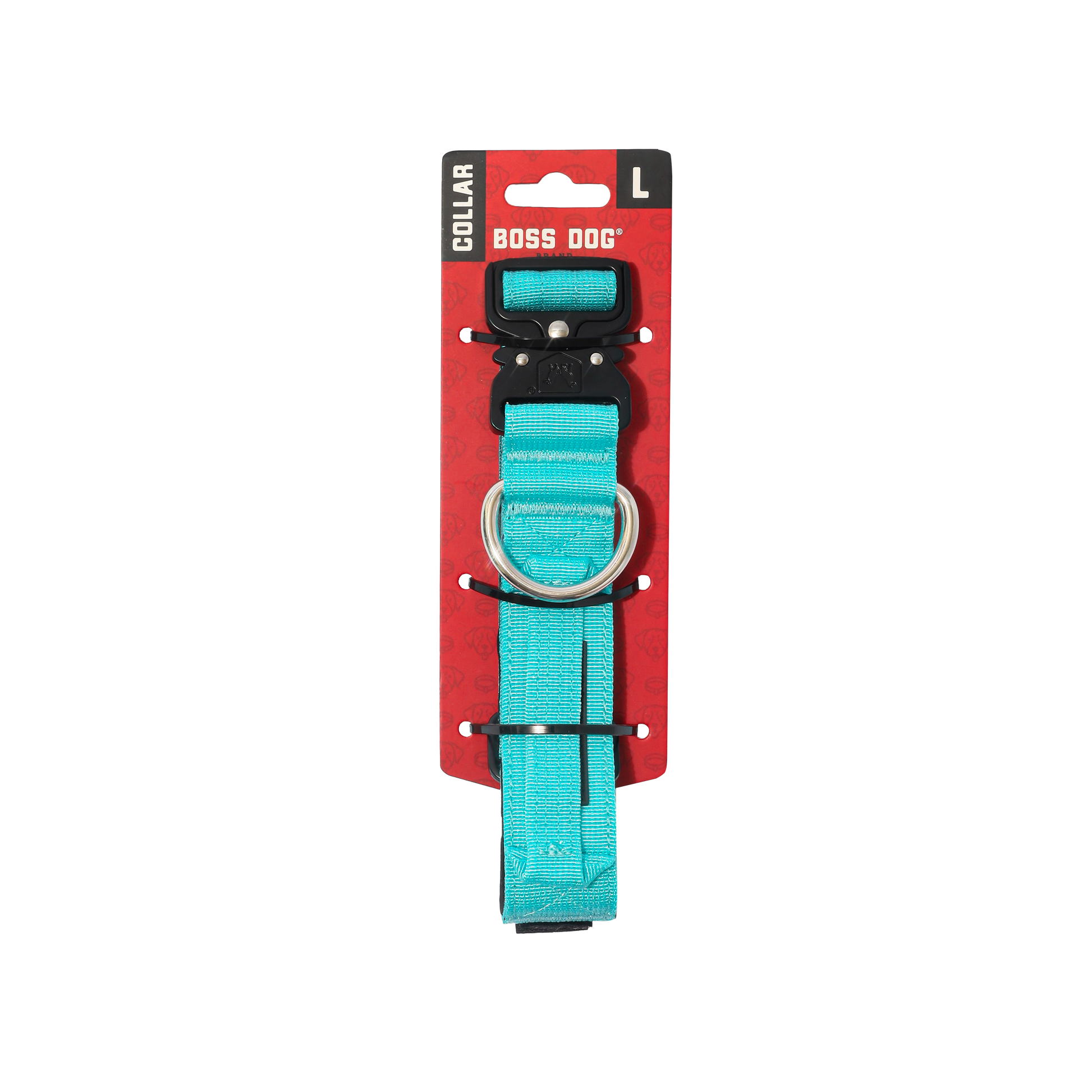 Boss Dog Tactical Adjustable Dog Collar Teal Large, 17-22 in 850065051352