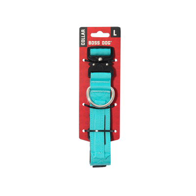 Boss Dog Tactical Adjustable Dog Collar Teal Large, 17-22 in 850065051352