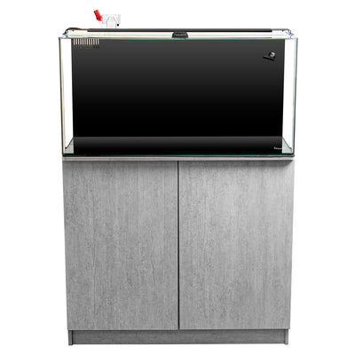 Aquatop Recife Euro Round Corner Aquarium Kit w/Stand Grey 50 gal SD-3 850047393678