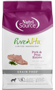 NutriSource PureVita LID Grain Free Dry Dog Food Pork & Peas Entrée 4 lb 073893183501