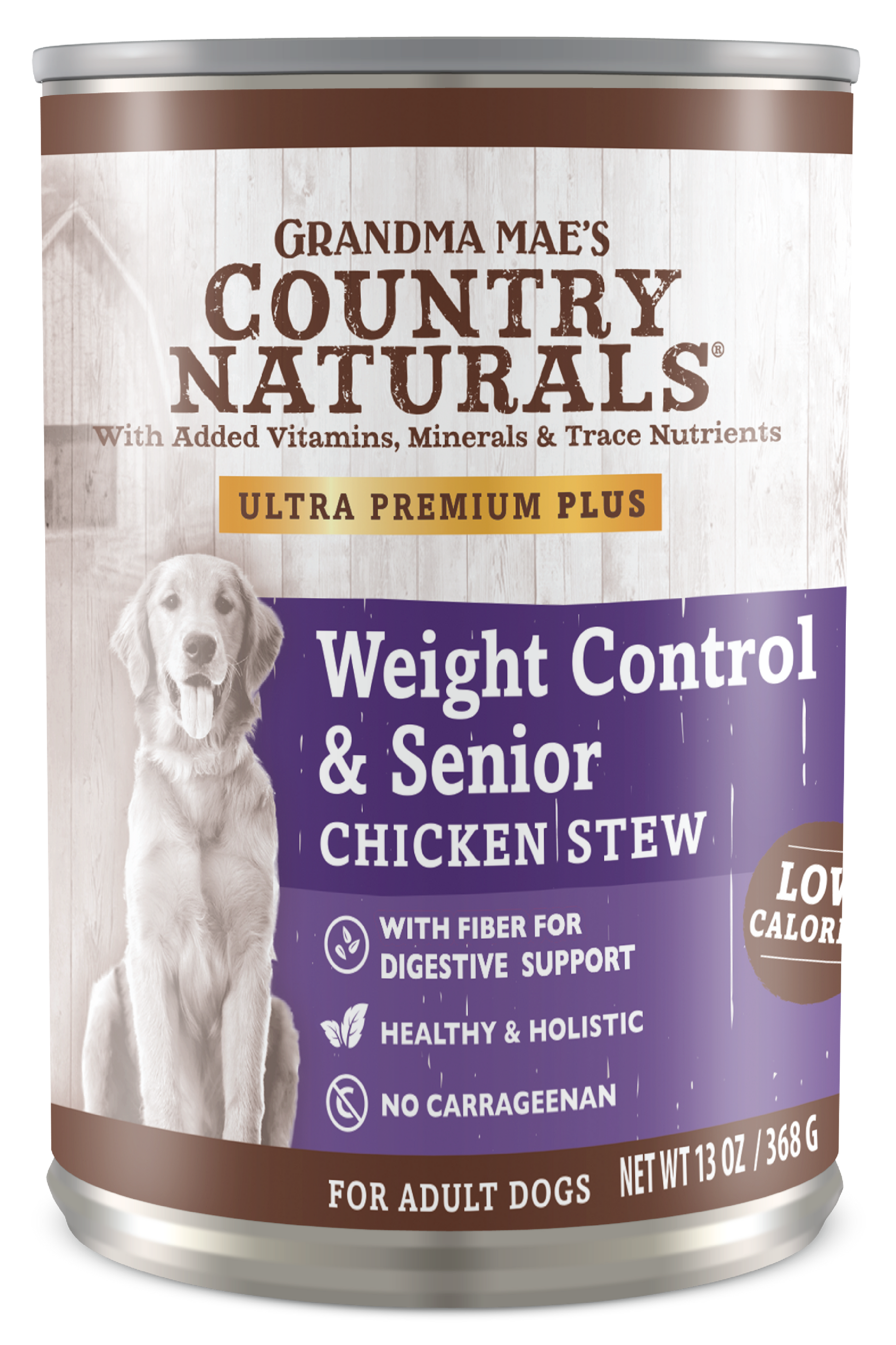 Grandma Mae's Country Naturals Weight Control & Senior Wet Dog Food Chicken Stew 12ea/13 oz 850042318157
