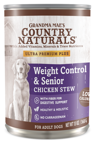 Grandma Mae's Country Naturals Weight Control & Senior Wet Dog Food Chicken Stew 12ea/13 oz 850042318157