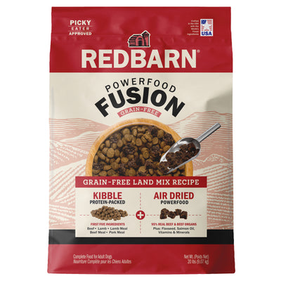 Redbarn Pet Products Powerfood Fusion Grain Free Dry Dog Food Land Mix Beef 20 lb 785184120736