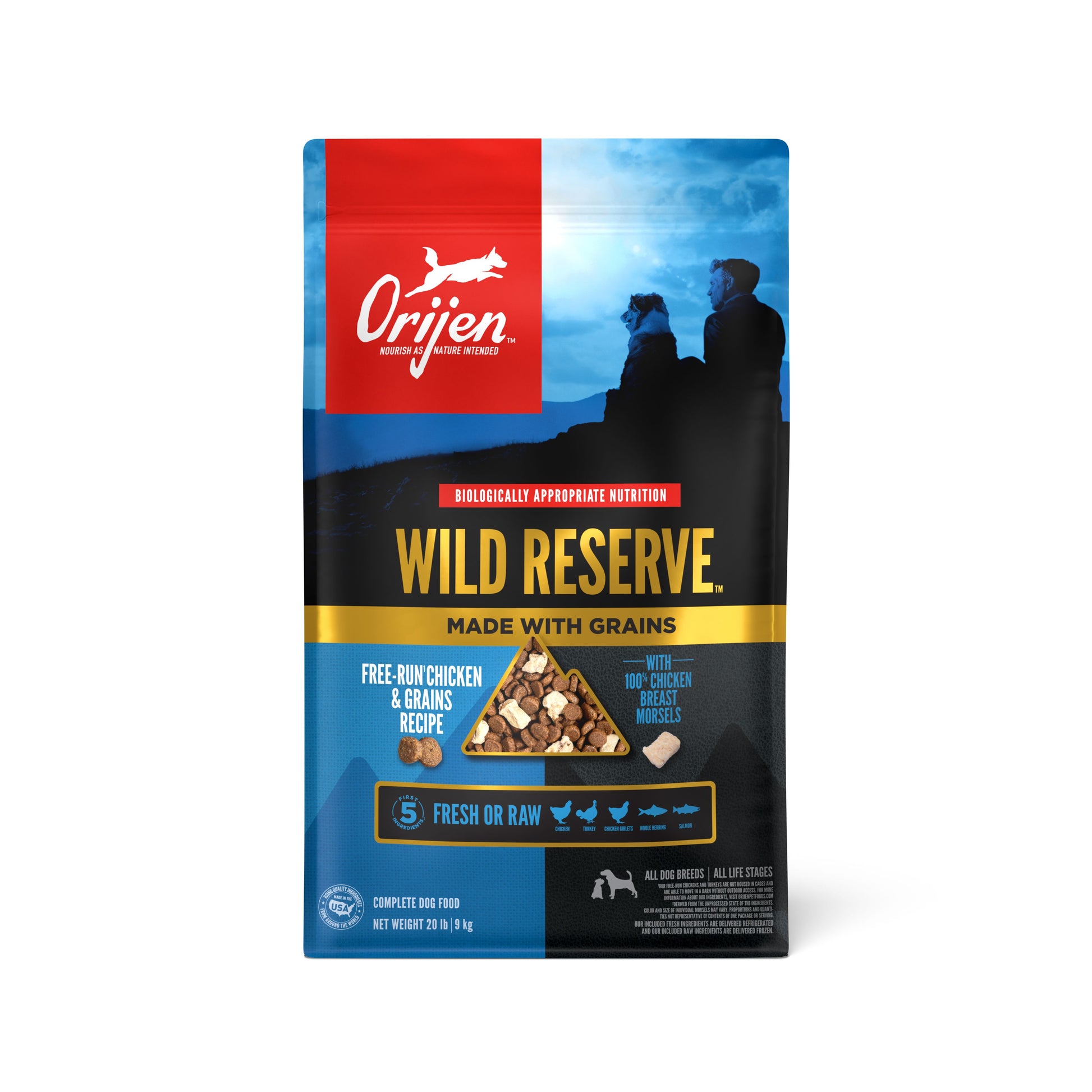 Orijen Wild Reserve Dry Dog Food Free-Run Chicken & Grains 20 lb 064992728199