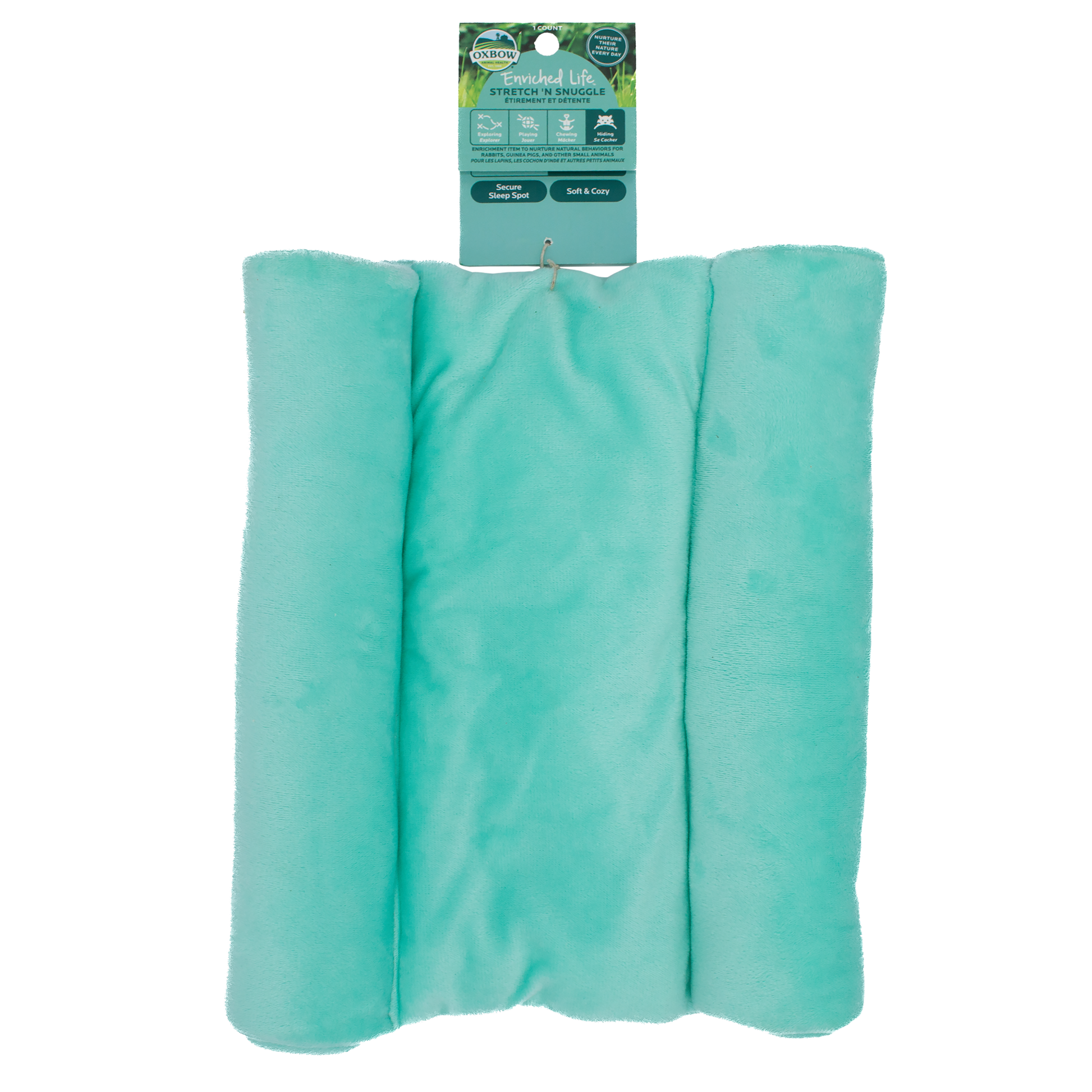 Oxbow Animal Health Enriched Life Small Animal Stretch 'n Snuggle Sleep Spot Mint Green 744845969039