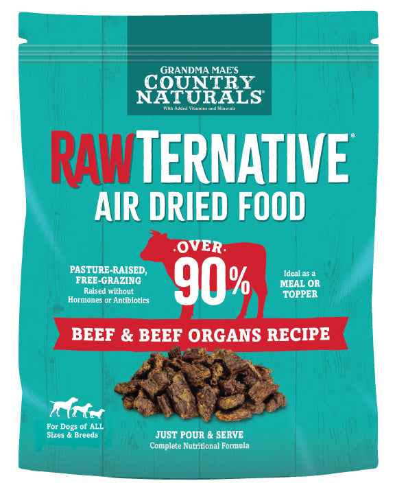 Grandma Mae's Country Naturals RawTernative Air Dried Dry Dog Food Beef & Beef Organs 3 lb 856235007648