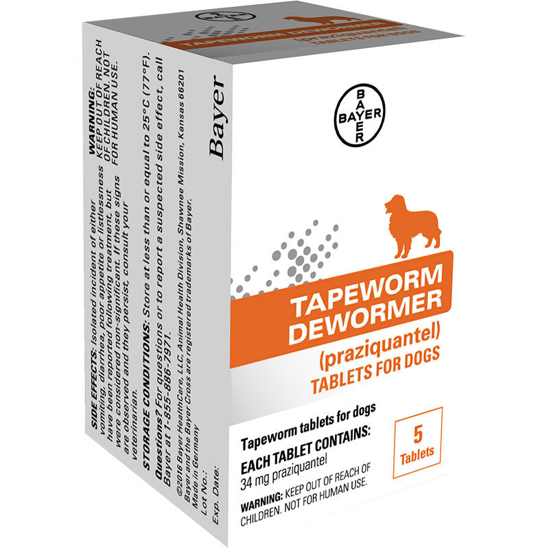 Elanco Dog Tapeworm Dewormer 5 Count 724089113443