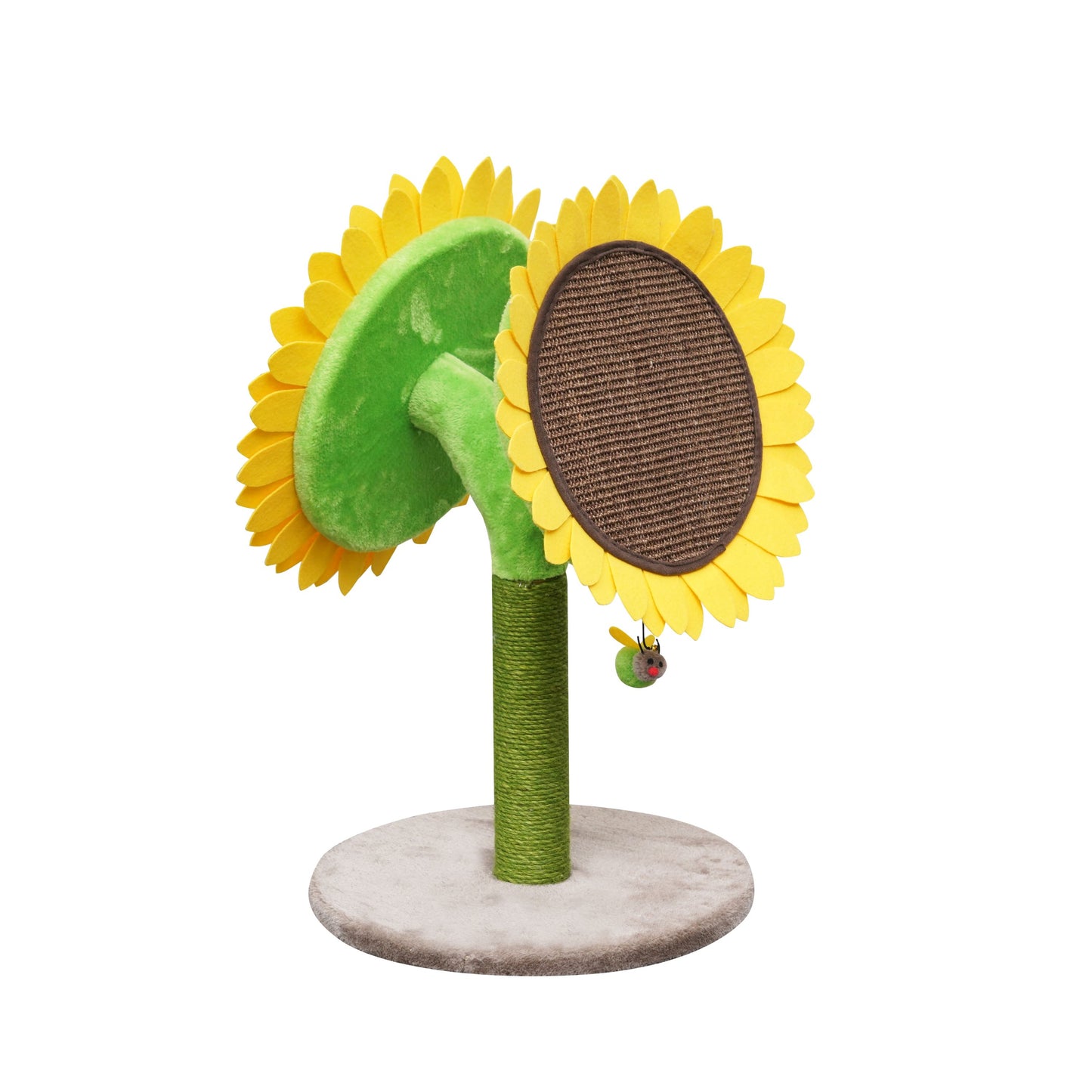 PetPals Double Sunflower Cat Scratcher Green & Yellow 25.5 in 818483018944
