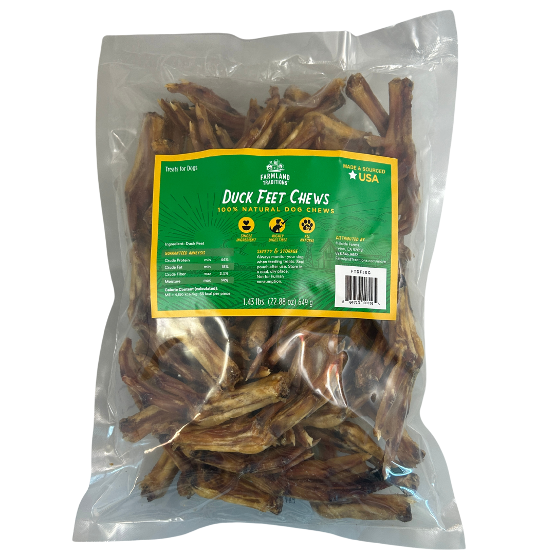 Farmland Traditions Duck Feet Dog Treats 1.43 lb 884713003165
