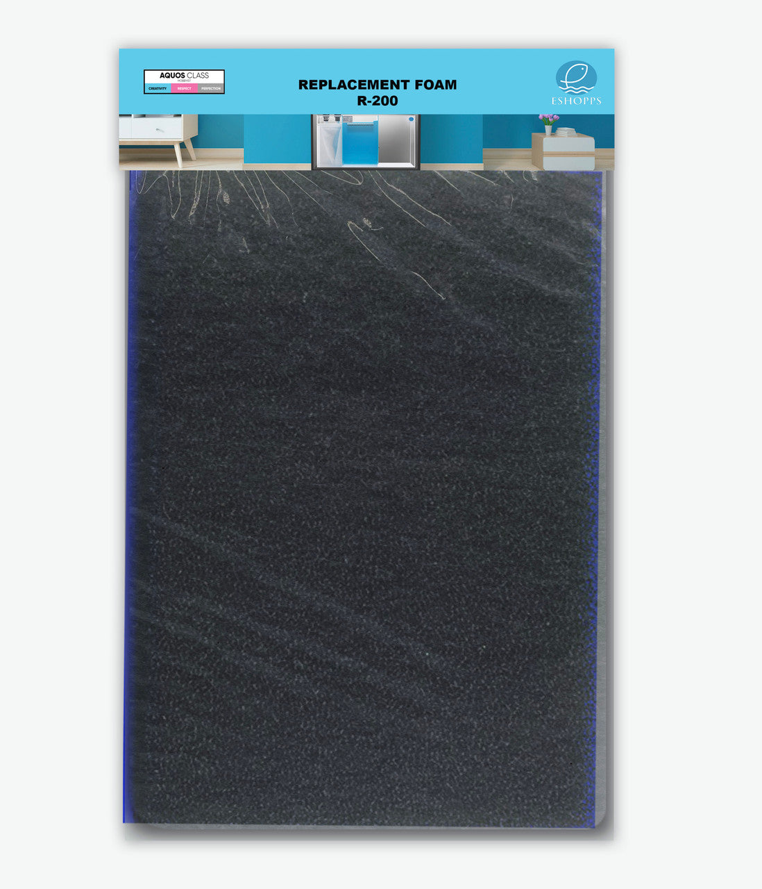 Eshopps Replacement Foam for Refugium Filters For R-200 Black