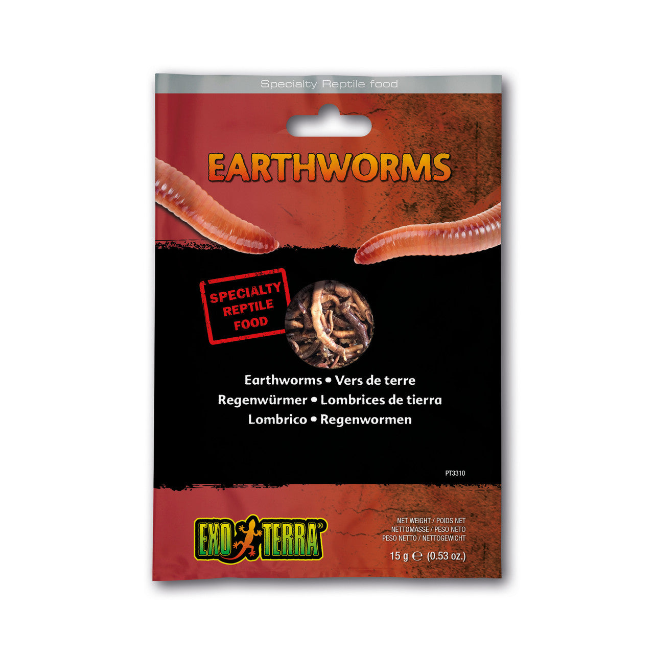 ET Reptile Food, Earthworms .53oz {L+ 015561233101